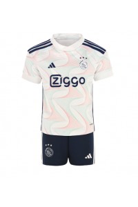 Ajax Babyklær Borte Fotballdrakt til barn 2023-24 Korte ermer (+ Korte bukser)